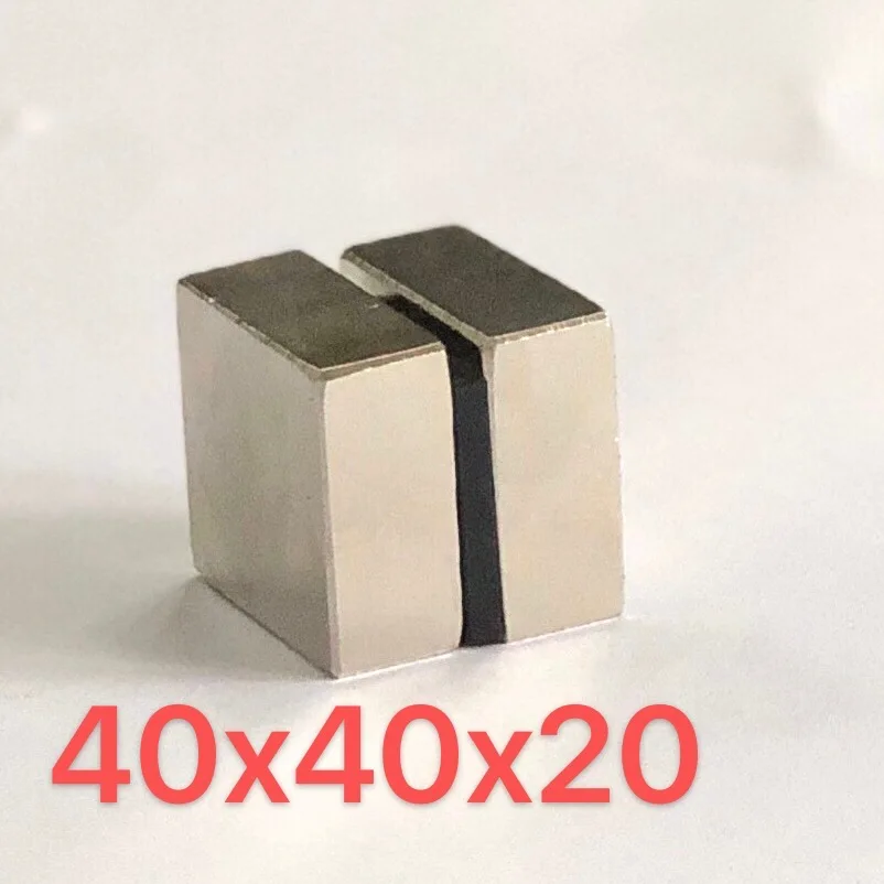 Неодимовый магнит 40x40x20 2 шт. N38 NdFeB мощный сильный постоянный imanes 40 мм x 20 |