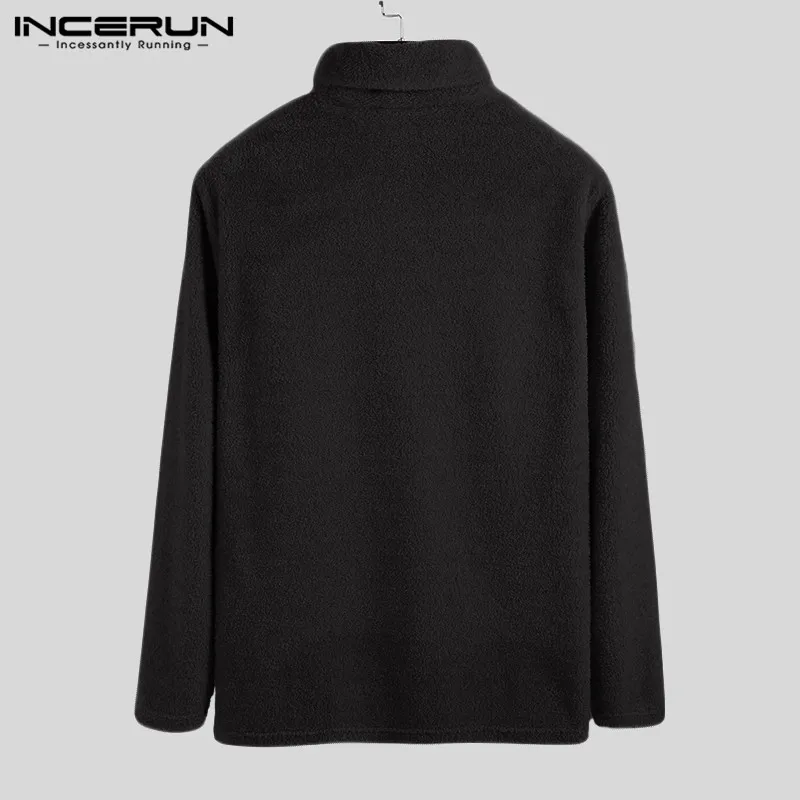 INCERIN Winter Men Sweater Turtleneck Fake Mink Cashmere Streetwear Jumper Long Sleeve Fashion Warm Chic Men Pullover 2019 S-5XL