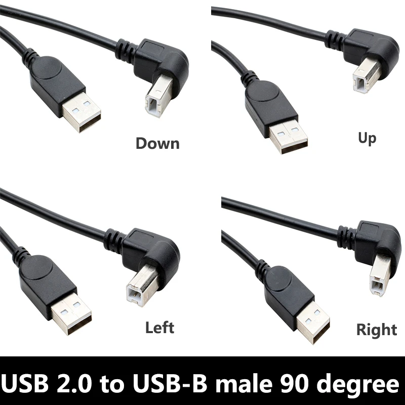 30-150 см USB 2 0 A папа к B Тип BM вверх и вниз левый правый угловой принтер сканер 90