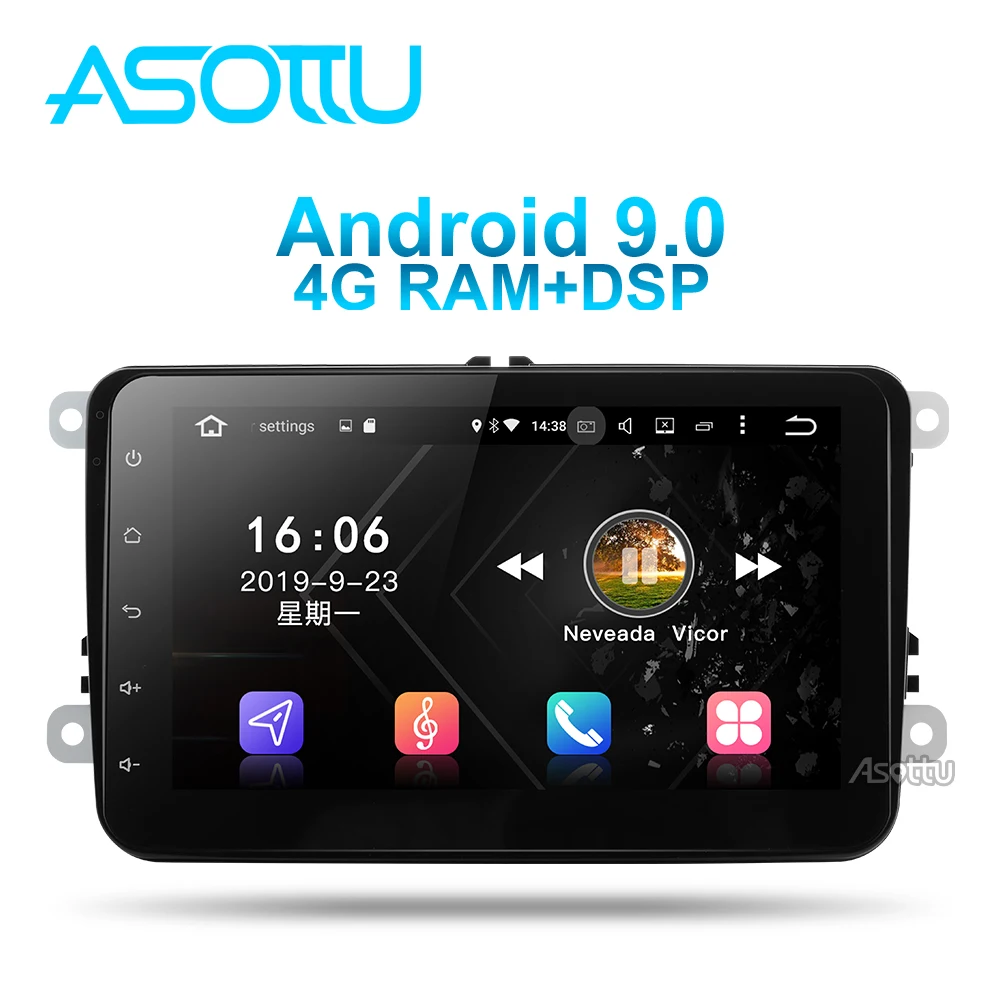 Asottu VW603 android 9 0 автомобильный dvd для VW polo golf passat tiguan jetta touran scirocco sharan skoda octavia rapid superb