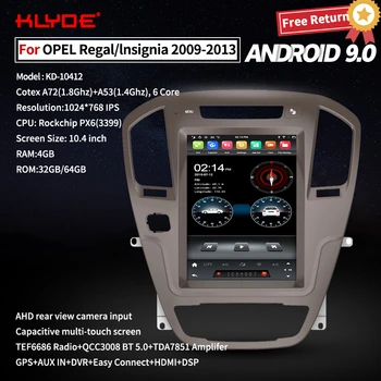

Klyde For Opel Regal/lnsignia 2009-2013 Android 9 GPS Navigation Tesla Style Screen Car Radio Multimedia Player Video Carplay