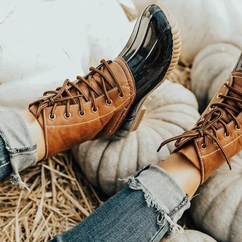 

Nice New Fashion Autumn Winter Mid-calf Boots Women Flats Heels Warm Plush PU Leather Boots High Quality Knee High Boots