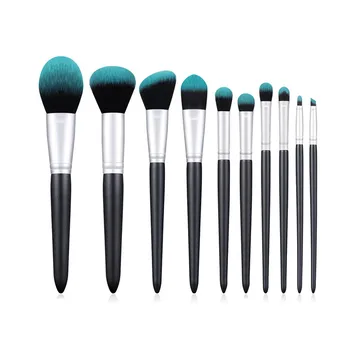 

10pcs Professional Makeup Brushes Set Green Beauty Tools Eyeshadow Foundation Make Up Brushes Cosmetics Set