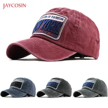 Joycosin вымытая старая Бейсболка унисекс модная шляпа винтажная шляпа для папы Нью-Йорк вышитая надпись Женская Мужская Уличная Спортивная Кепка s