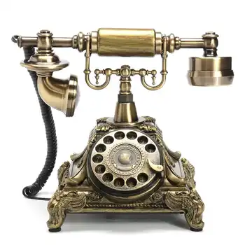 

European Fashion Vintage Telephone Swivel Plate Rotary Dial Telephone Antique Telephones Landline Phone For Office Home Hotel