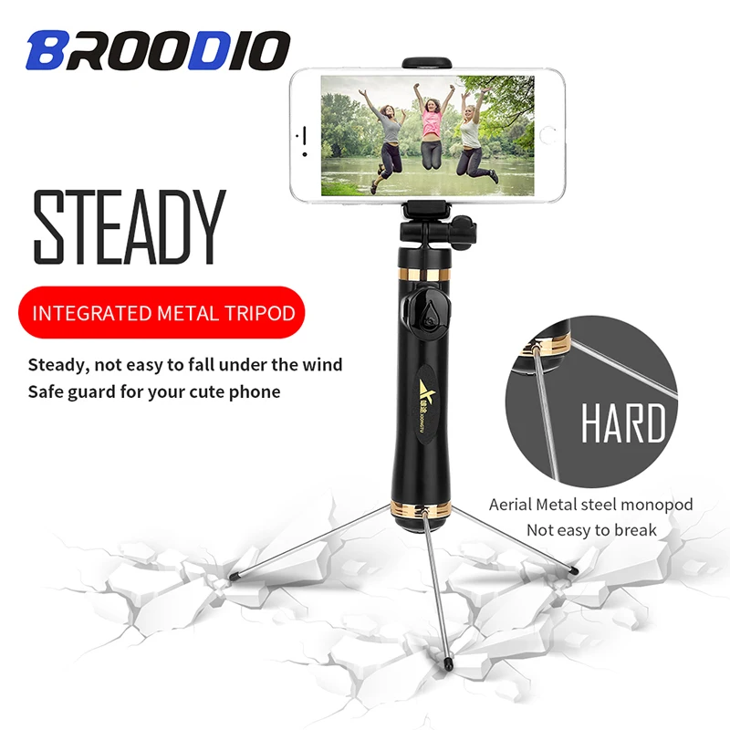

For Iphone Selfie Stick Bluetooth Remote Control Tripod Self-Timer Shutter Clip Holder Tripod Gift For SmartPhone Stand Holder