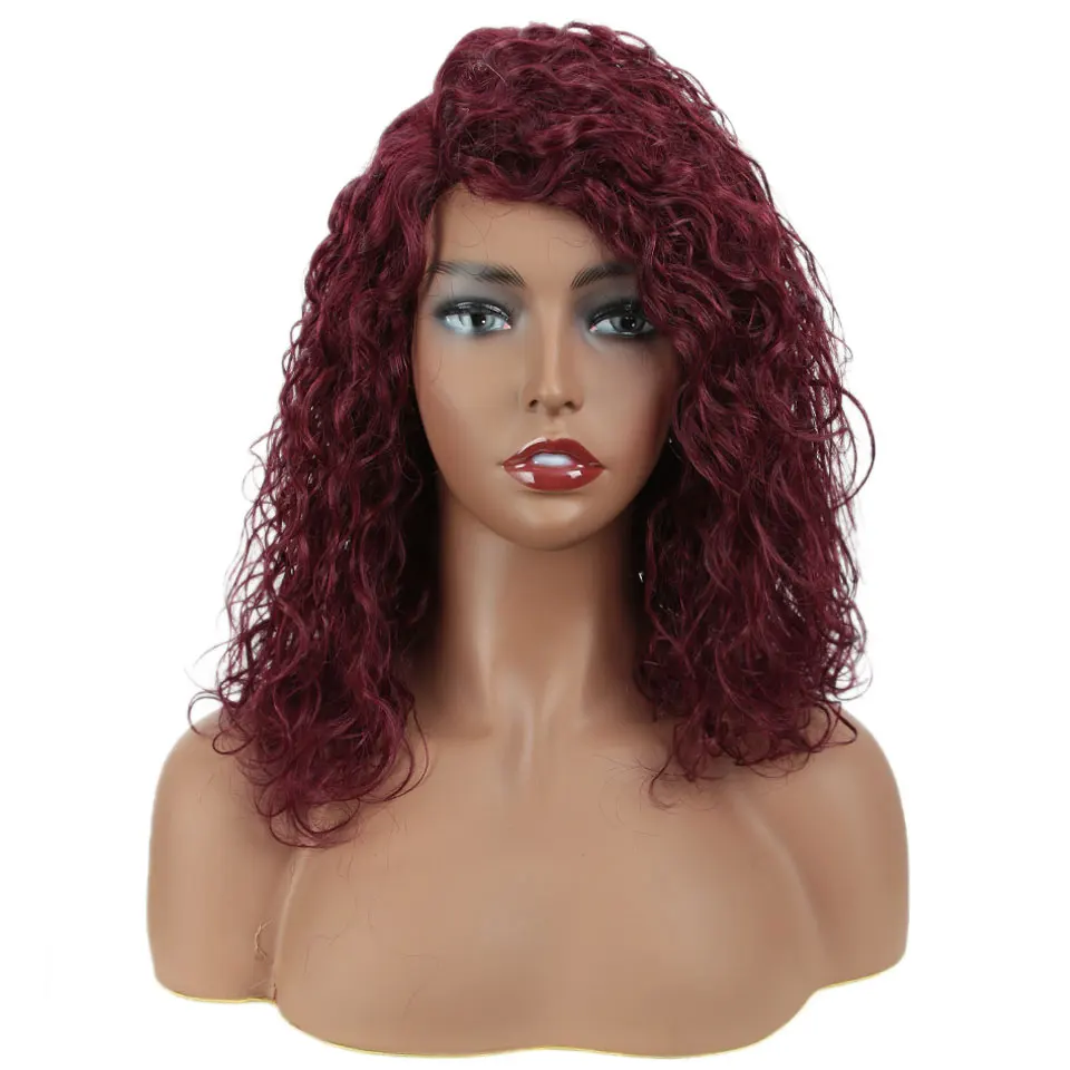 Rebecca Kinky Curly человеческие волосы парики шнурка для черных женщин L часть перуанские прямые волосы натуральные волны парик шнурка осень новая прическа - Цвет волос: # 99J