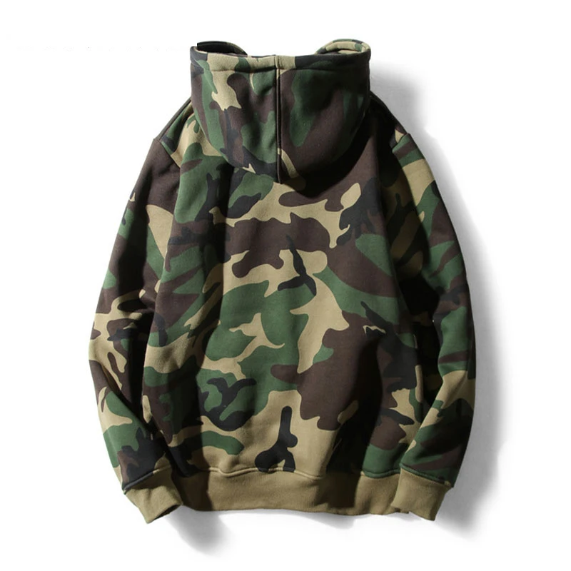 ArmyGreen камуфляж с капюшоном камуфляжная флисовая Мужская толстовка модный Повседневный пуловер осень зима harajuku Пара хип хоп Уличная