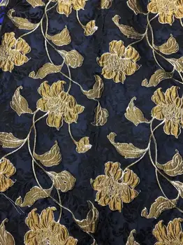 

New 5 Yard Embroidery net Fabric For Wedding L-10409 High Quality