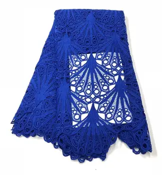 

royal blue African Swiss Voile Lace Fabric High Quality French cord Lace Fabric 2020 Nigerian Lace Guipure Embroidery Fabric