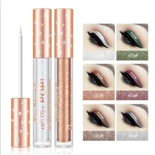 6 цветов жидкий Блеск блестящая подводка для глаз блестящие глаза Вспышка водонепроницаемый стойкий пигмент для глаз Косметика Гладкий инструмент