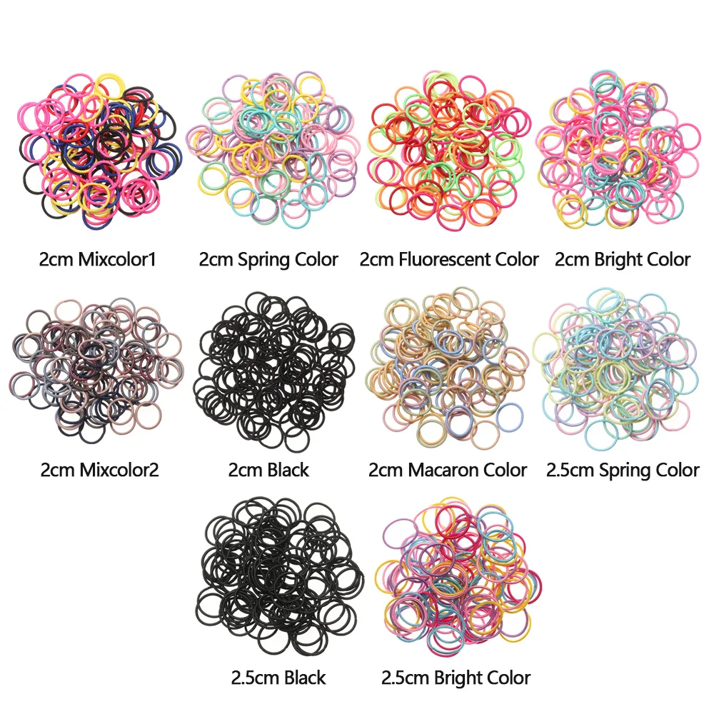 baby accessories basket 100Pcs/pack Colorful Mini Hair Ropes Cute Small Girl Ponytail Hair Holder Elastic Hair Ties Rubber Bands Kids Hair Accessories crochet baby accessories