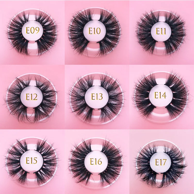 25mm E06 MIKIWI 100% handmade natural  thick  Eye lashes wispy makeup extention tools 3D mink hair volume soft false  eyelashes