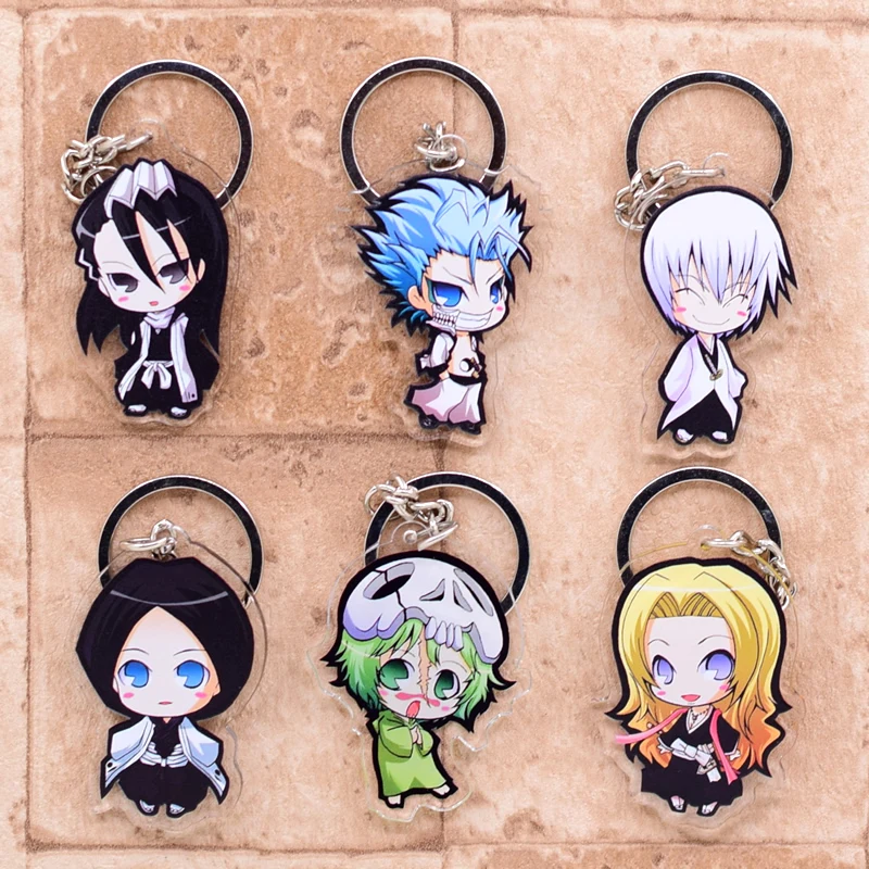 2020 Bleach Keychain Double Sided Acrylic Keyring Pendant Anime Accessories Cartoon Key Chiain