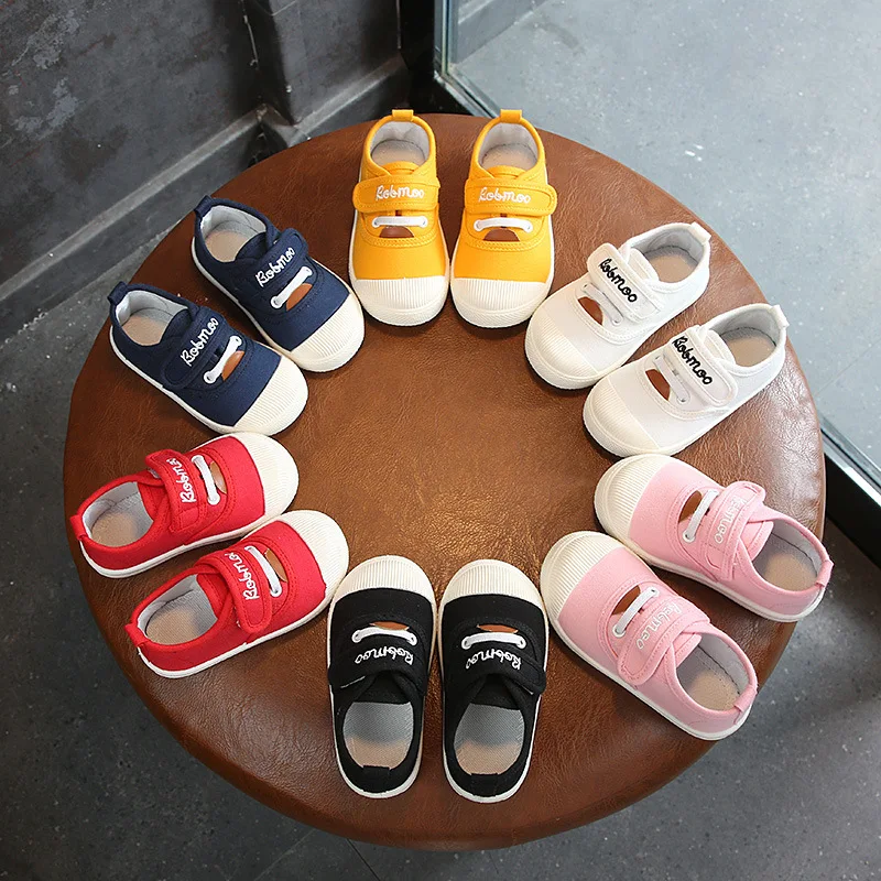 KushyShoo/Детская парусиновая обувь; обувь для мальчиков; Корейская домашняя детская обувь; детская обувь для девочек; кроссовки; повседневная школьная обувь