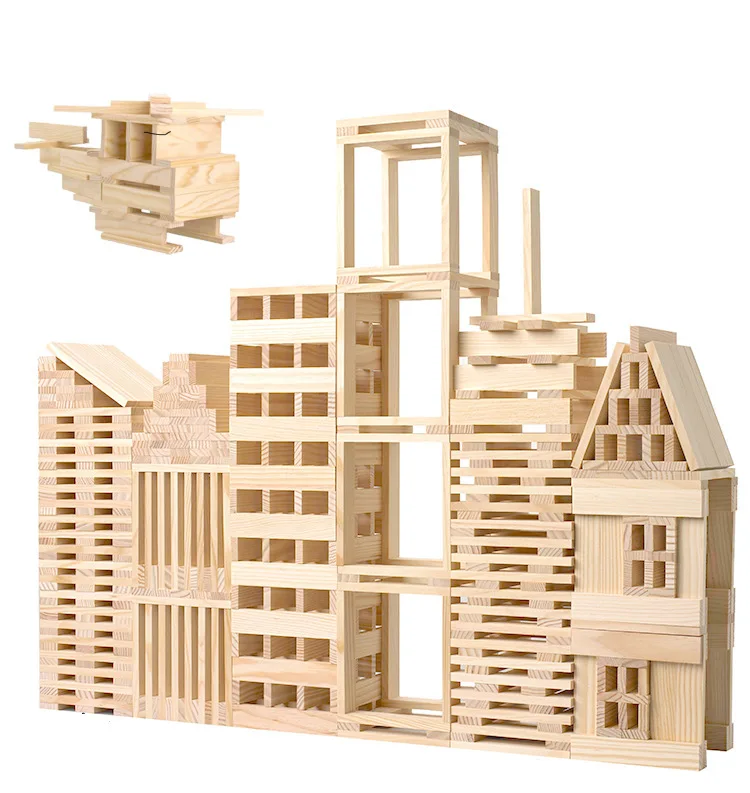 

300 PCs Architecture to Build Building Blocks PCs Big Brand Educational Building Blocks Grain CHILDREN'S Wooden Toy