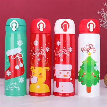 

500ml Christmas Thermocup Elk Santa Thermos Cup Christmas Gift Kids Christmas Decorations New Year Gift 2020 Navidad Natal Noel