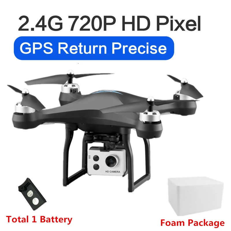 S2 Дрон с gps с 5G WiFi 1080P HD широкоугольная электронная камера gps Intellgent следующий Квадрокоптер Fly 18 mins игрушка VS F11 SG906 - Цвет: 720P-Foam Box-B1