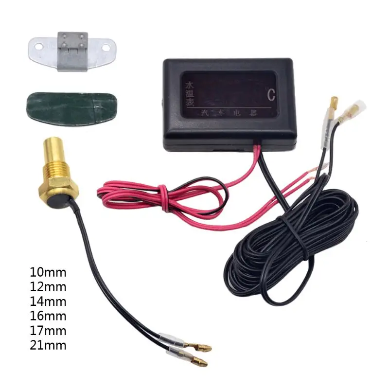 12v 24v Car Digital Water Temperature Gauges Sensor Lcd Display With