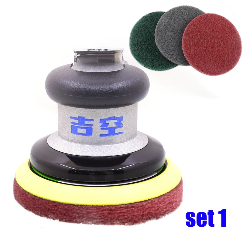 

5 Inch Air Palm Random Orbital Sander Pneumatic Car Polisher Velcro Scouring Pad Detail Finishing Woodworking Metal Polishing