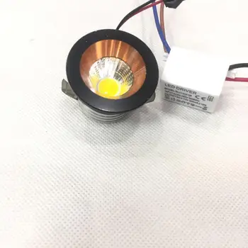 

5pcs/lot Mini Downlight Cabinet Spot Light diameter 37mm 3w Ceiling Recessed Lamp AC85-265V Dimmable Down lights free shipping