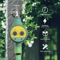 NBBX6607 Irrigation Timer, Outdoor Timed Irrigation Controller Automatic Sprinkler Controller Programmable Valve Hose Water Time 2