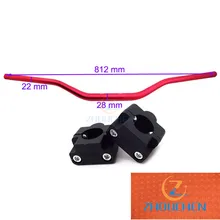 Руль 28 мм 1 1/" Fat Bar+ 1 1/8" Fat Handle Bar Clamp Risers Taper Black для Dirt Pit Bike ATV Quad мотокросса