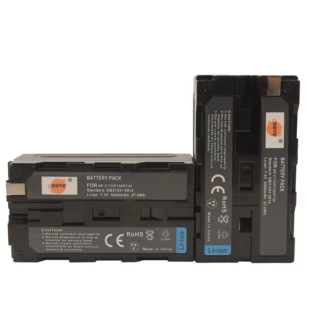 DSTE Замена для 2X NP F750 Li Ion Батарея Совместимость Sony CCD TRV215 TR917 TR315 HDR FX1000 FX7 HVR V1U Z7U|battery