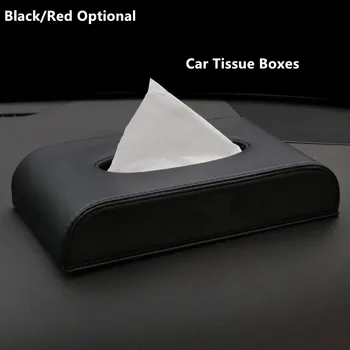

Car Tissue Box Red Black PU leather Car Paper Boxes For Mercedes For AUDI For BMW X1 X3 For LADA For Toyota Interior Accessories
