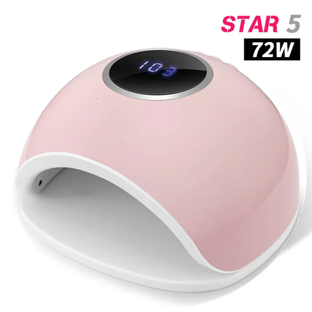 No Plate And Box Star 5 Сушилка для ногтей Светодиодный УФ лампа 66 Вт мини-лампа с USB для маникюра ЖК-дисплей сушка все Гель-лак для ногтей инструменты для дизайна ногтей - Цвет: No Plate And Box