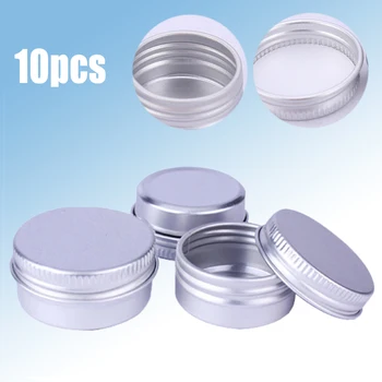 

10pcs 5/10/60ml Round Empty Cosmetic Lip Balm Containers Nail Derocation Crafts Pot Refillable Bottle Screw Thread
