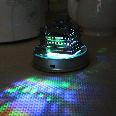 Рокфеллер Плаза 3D металлическая головоломка Diy ремесла мини-строительство Movelty огни детские развивающие игрушки домашний декор взрослые Пазлы - Цвет: Himeji castle