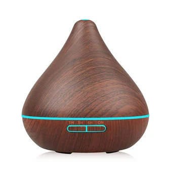 

300ml Essential Oil Diffuser Wood Grain Aroma Diffuser with Cool Mist and 7 Changing Colors Light Ultrasonic Humidifier