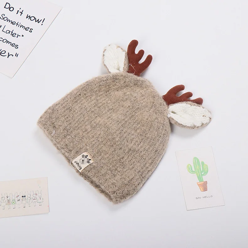 christmas Elk hat With ears winter Autumn warm Windbreak women/men beanies kids Hat skullies caps For 1-4 years old