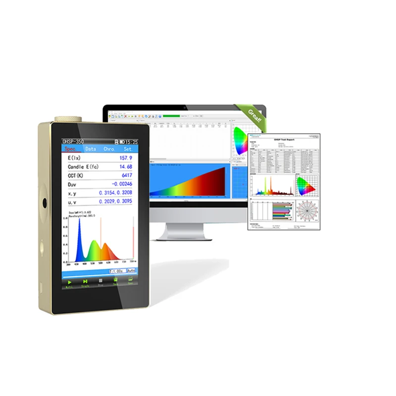 Spectrometers Portable 380-780nm OHSP350 for Solar Lights | Инструменты
