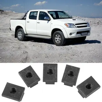 

For Toyota Tacoma Auto T-Slot Screw Nuts Bed Iron Exterior Parts Black Set Kit