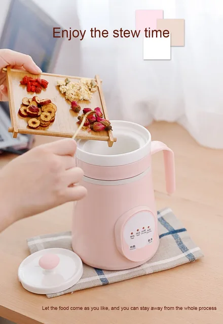 ミニ電気調理器 電熱カップ 小さなお茶とお粥 养生電炖カップ 加熱飲み物カップ ミニ電気調理器 電熱カップ 小さなお茶とお粥 养生電炖カップ