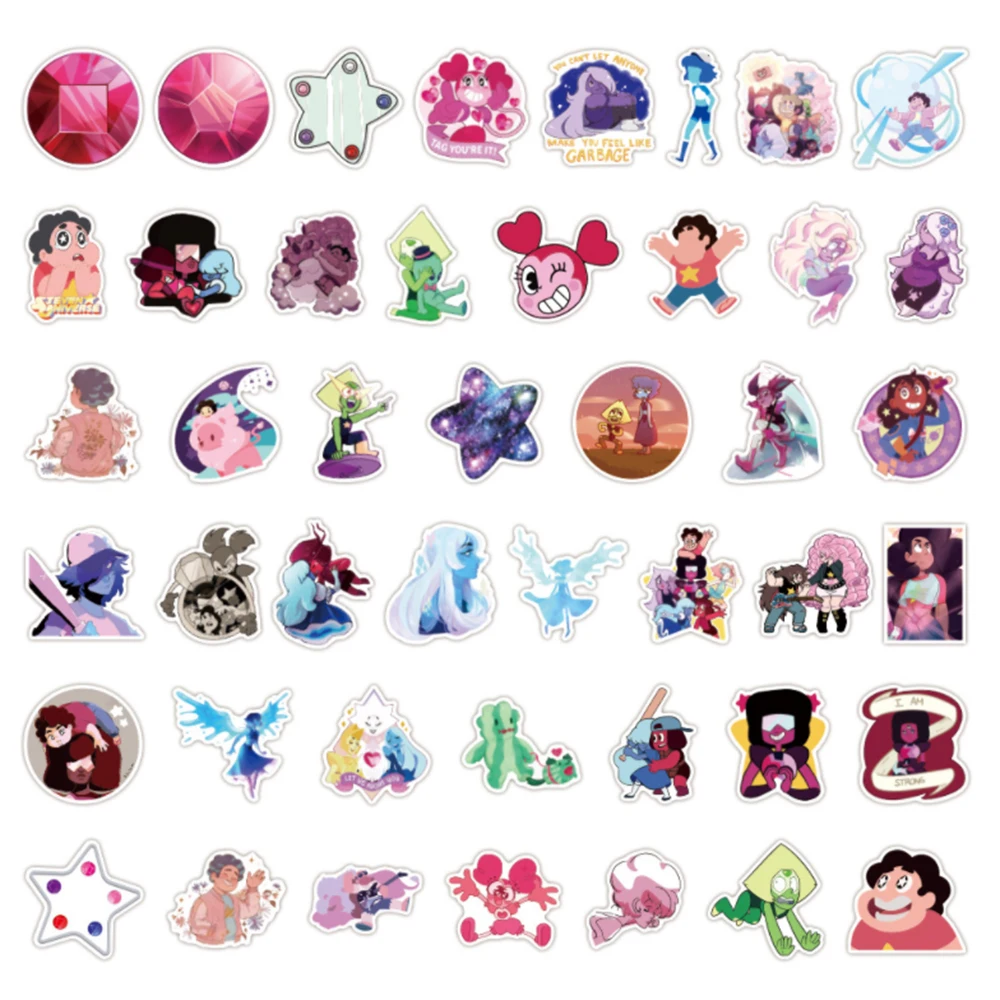 10/30/50/100 Stück Steven Universe Cartoon Aufkleber Niedliche Graffiti Aufkleber DIY Laptop Fahrrad Motorrad Kühlschrank Wasserdichte Aufkleber Spielzeug – Detail 6