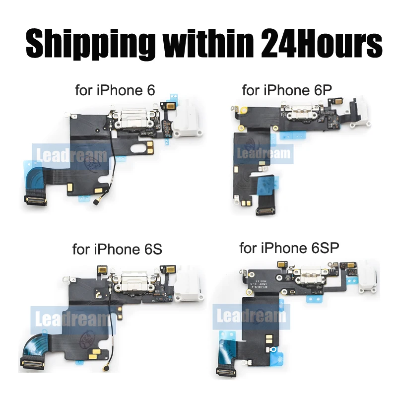 10Pcs Charging Charger Port USB Dock Connector Flex Cable For iPhone 6 6S 7 8 Plus | Мобильные телефоны и аксессуары