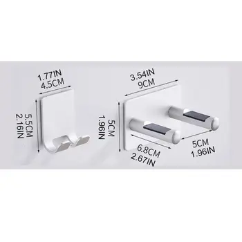 

Metal Wall Mount Bracket Punch-free Storage Hook Hanger for Hair Dryer