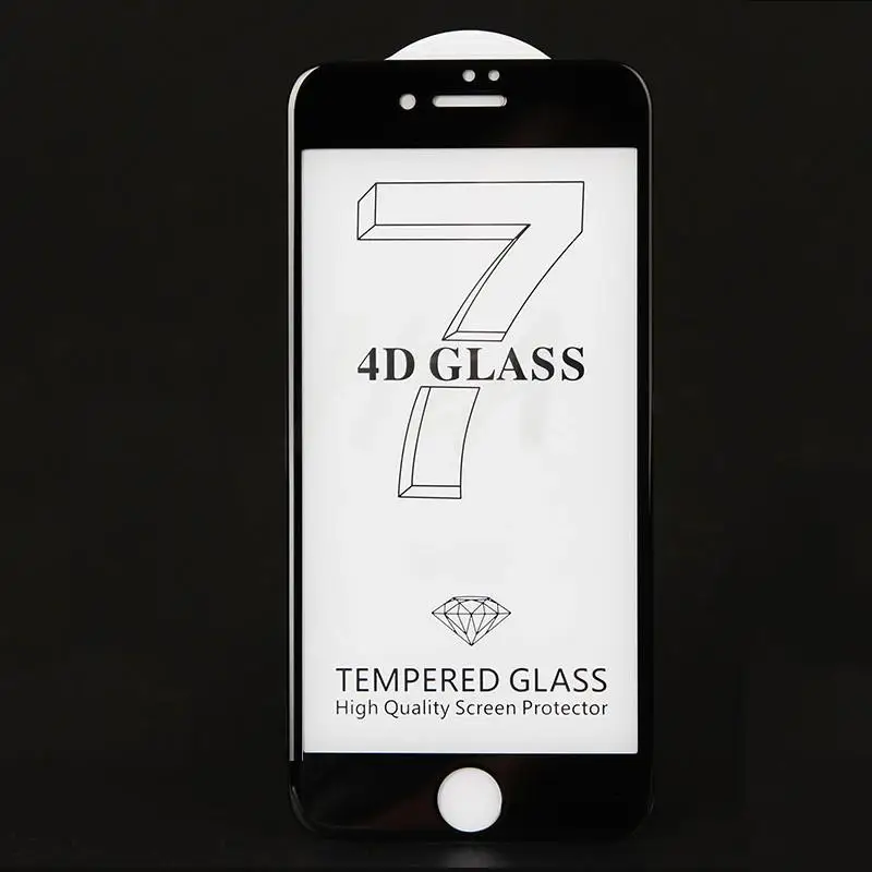 4D изогнутое 0,27 мм закаленное стекло для iPhone 7 8 6 6s Plus полное покрытие Защита экрана для iPhone 6 6s 7 Plus защитное стекло
