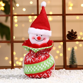 

Christmas Bag Table Cutlery Holder Xmas Decoration for Home Snowman Santa Claus Knife Fork Holder Navidad Natal New Year Supplie