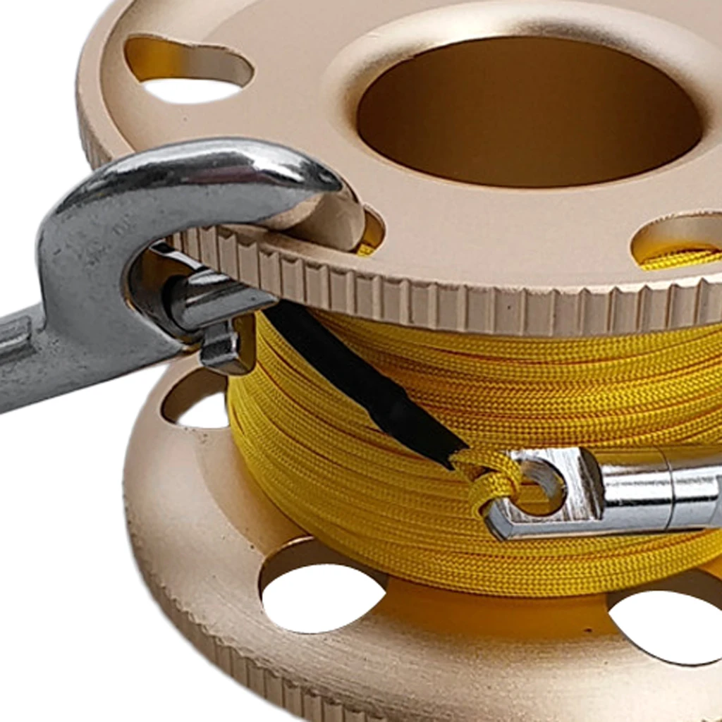 Алюминиевый сплав Дайвинг Finger Spool катушка для контроля уровня сахара в крови с 50 м/с возможностью погружения на глубину до 30 м/20 м линия, Болтовая защёлка для водные виды спорта Дайвинг палец шпуля