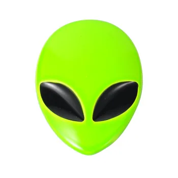 

3 Colors 3D Metal Stickers Silver Color Alien Car Sticker Zinc Alloy Car Stickers