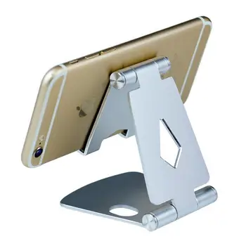 

200pcs/lot Aluminium Alloy Dual Foldable Desktop Rotary Tablet Stand Mobile Phone Holder Mount Bracket for iPhone