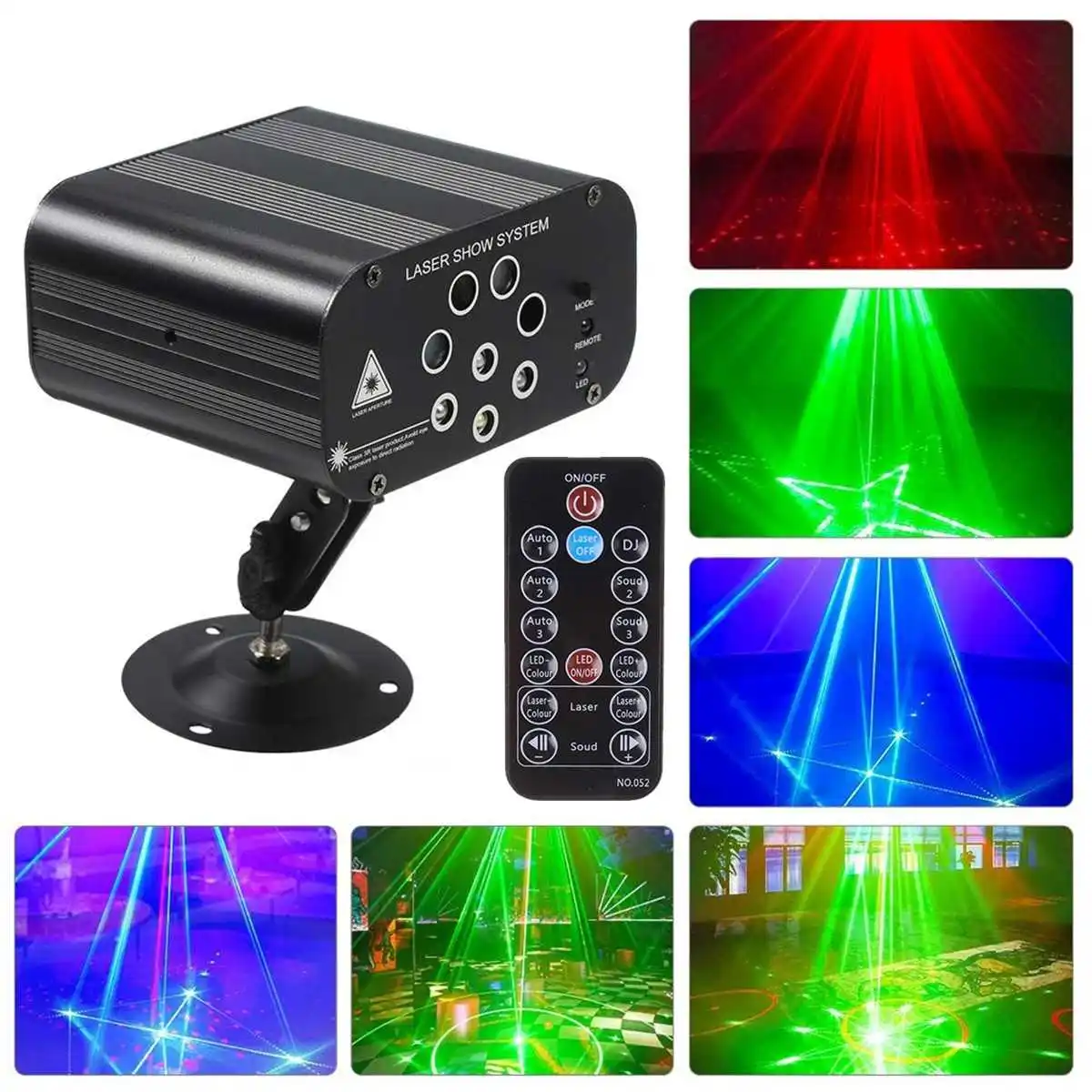  8 hole 128 Pattern Laser Light Holiday Garland Lighting Christmas Garland LED Lanpada For Christmas - 4000293381749