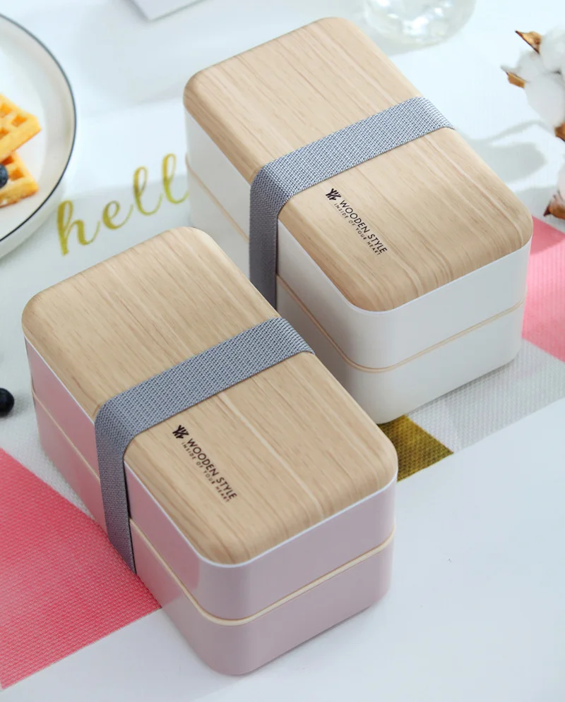 GOALONE Microwavable коробка для ланча бэнто 2 контейнера BPA бесплатно герметичный контейнер для хранения еды с палочками ложкой для взрослых и детей