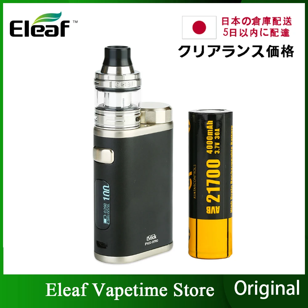 

Big Sale!!! Japan Warehouse Original 100W Eleaf IStick Pico 21700 Kit wi/ 2ml Ello Tank 4000mAh Battey E-cig Vape Kit vs ijust 3