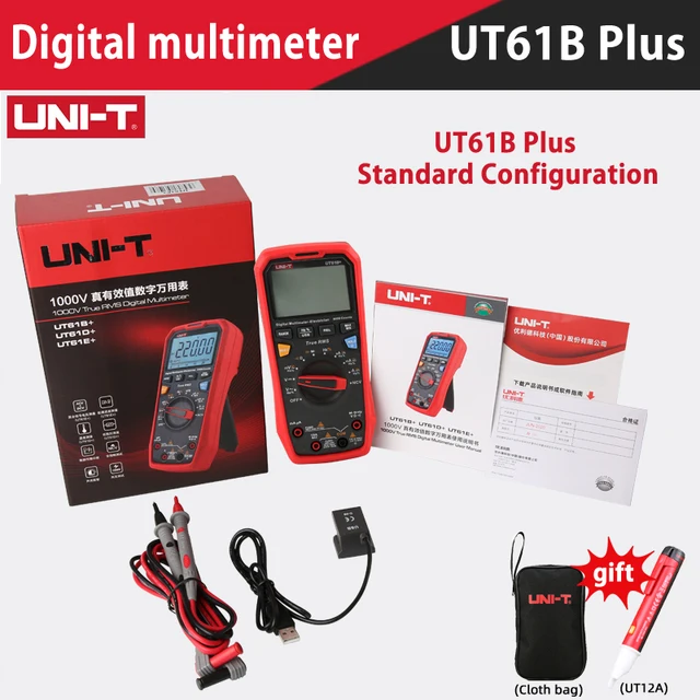 UNI-T Digital Multimeter UT61E Plus Series True RMS 1000V Auto Range Handheld Professional Tester Voltmeter multimeterAC/DC ph meter for water Measurement & Analysis Tools