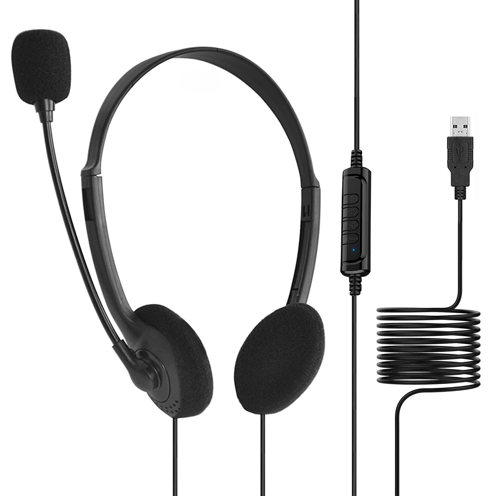 Игровые наушники с шумоподавлением проводные универсальная USB гарнитура